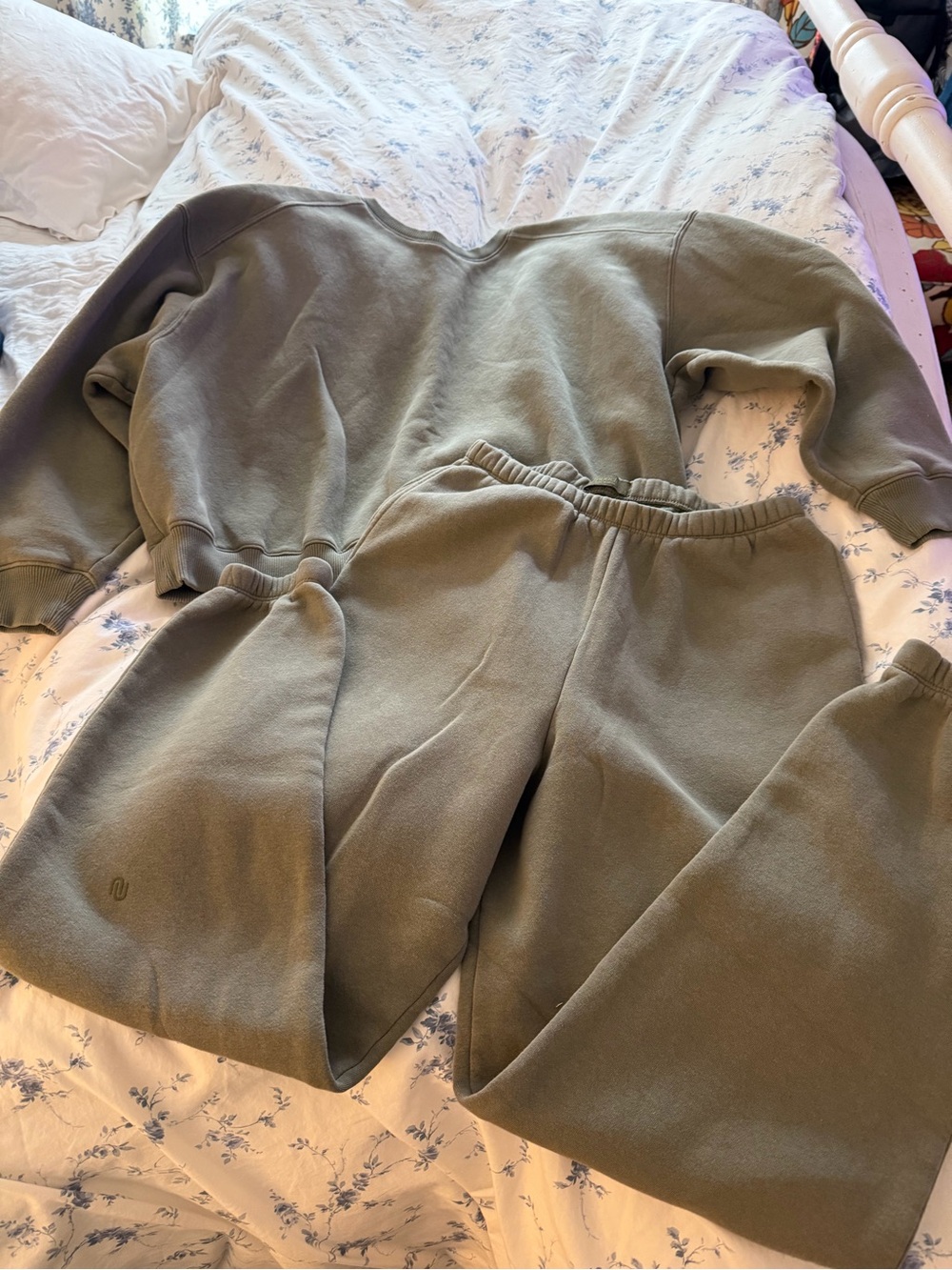 nuuds Olive Green Relaxed Track Sweatshirt & Jogger Set